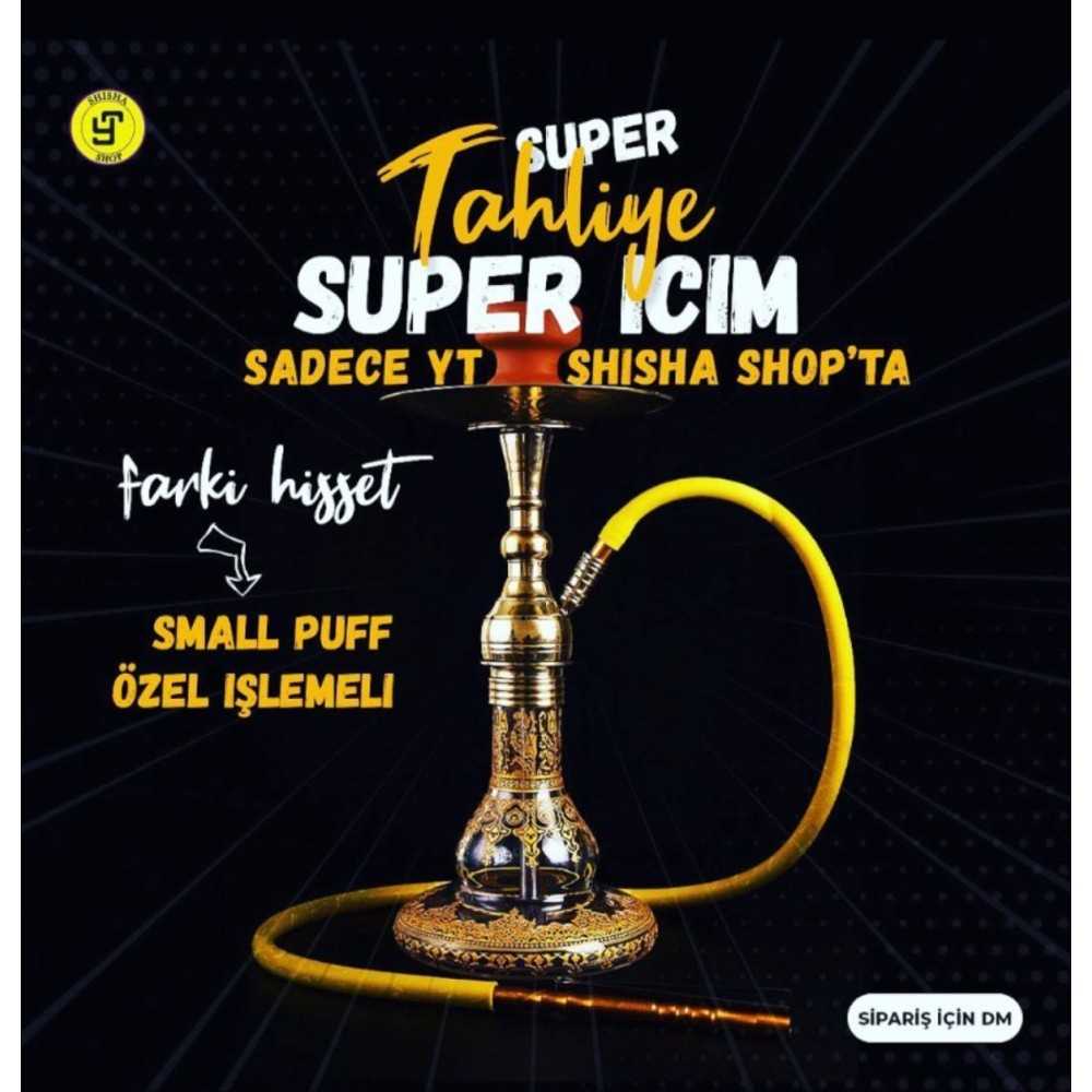 Kompakt Manolya Desenli Nargile Takımı - YT SHISHA