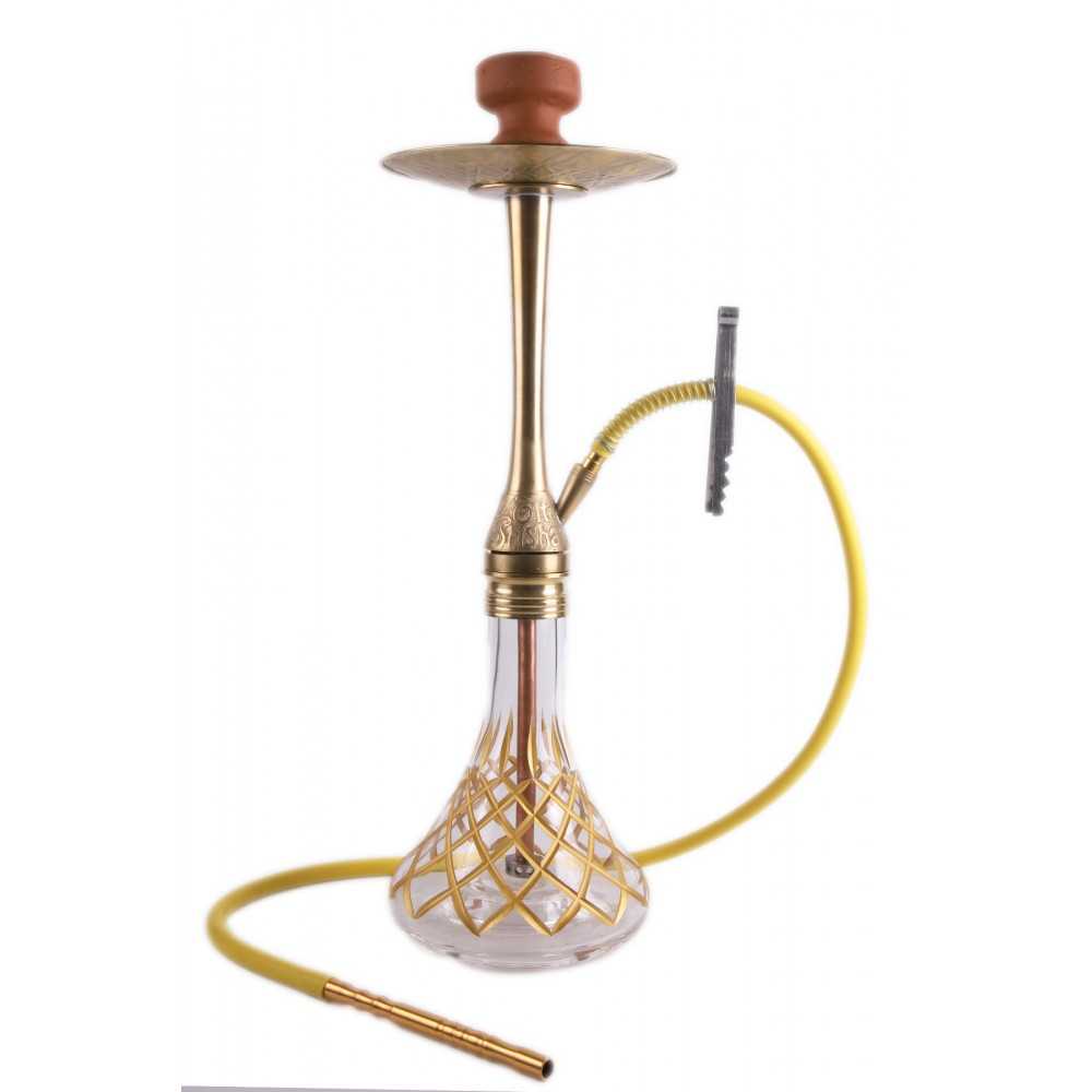 Master Altın Kesme Pirinç Döküm Nargile Takımı | YT SHISHA