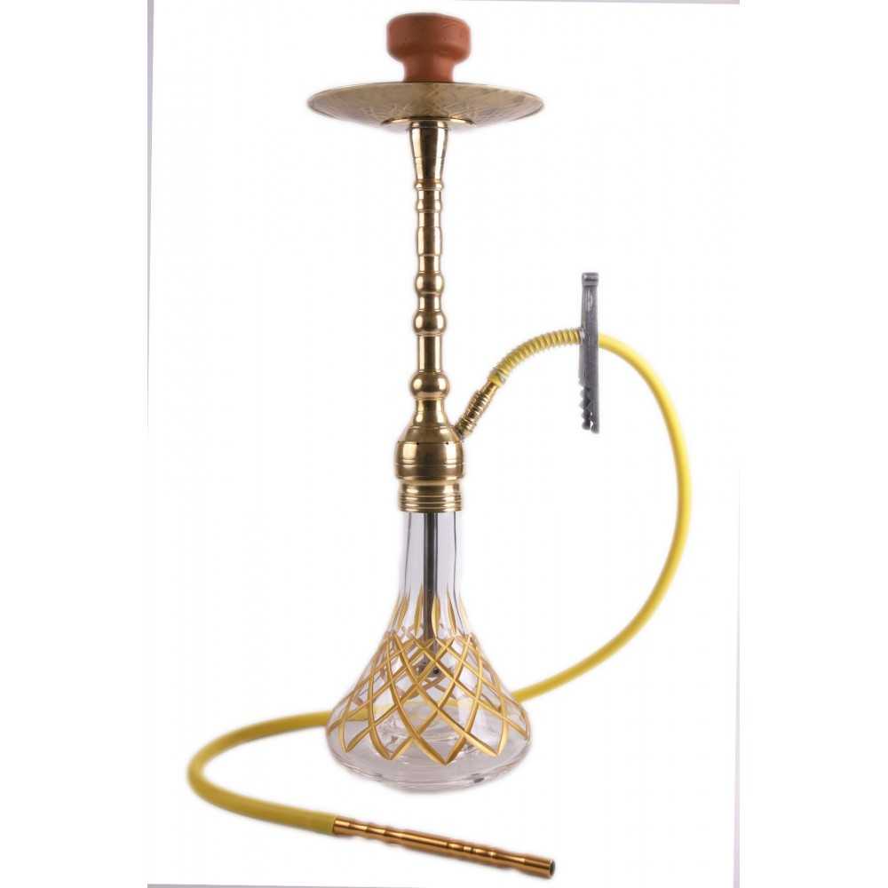 Klasik Puff Altın Kesme Damla Nargile Takımı | YT SHISHA