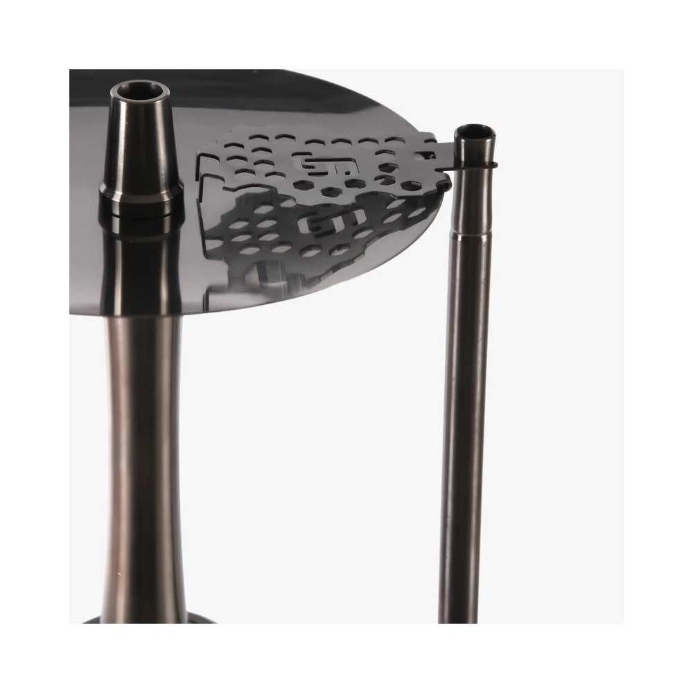 Modern Nargile Takımı YT Ballı Titanyum Black - YT SHISHA