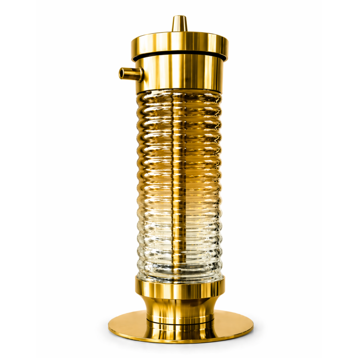 YT Space Gold Hookah Set | Transparent Gold Premium Design