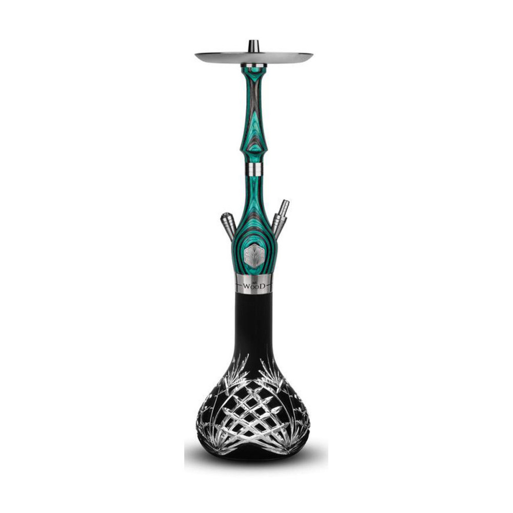 Premium Handcrafted MR.WOOD Afrodit Black Hookah - YT SHISHA
