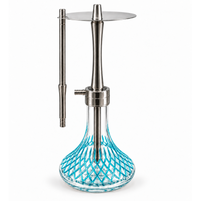 Ballı 2 Blue Cutting Stainless Steel Hookah | YT SHISHA