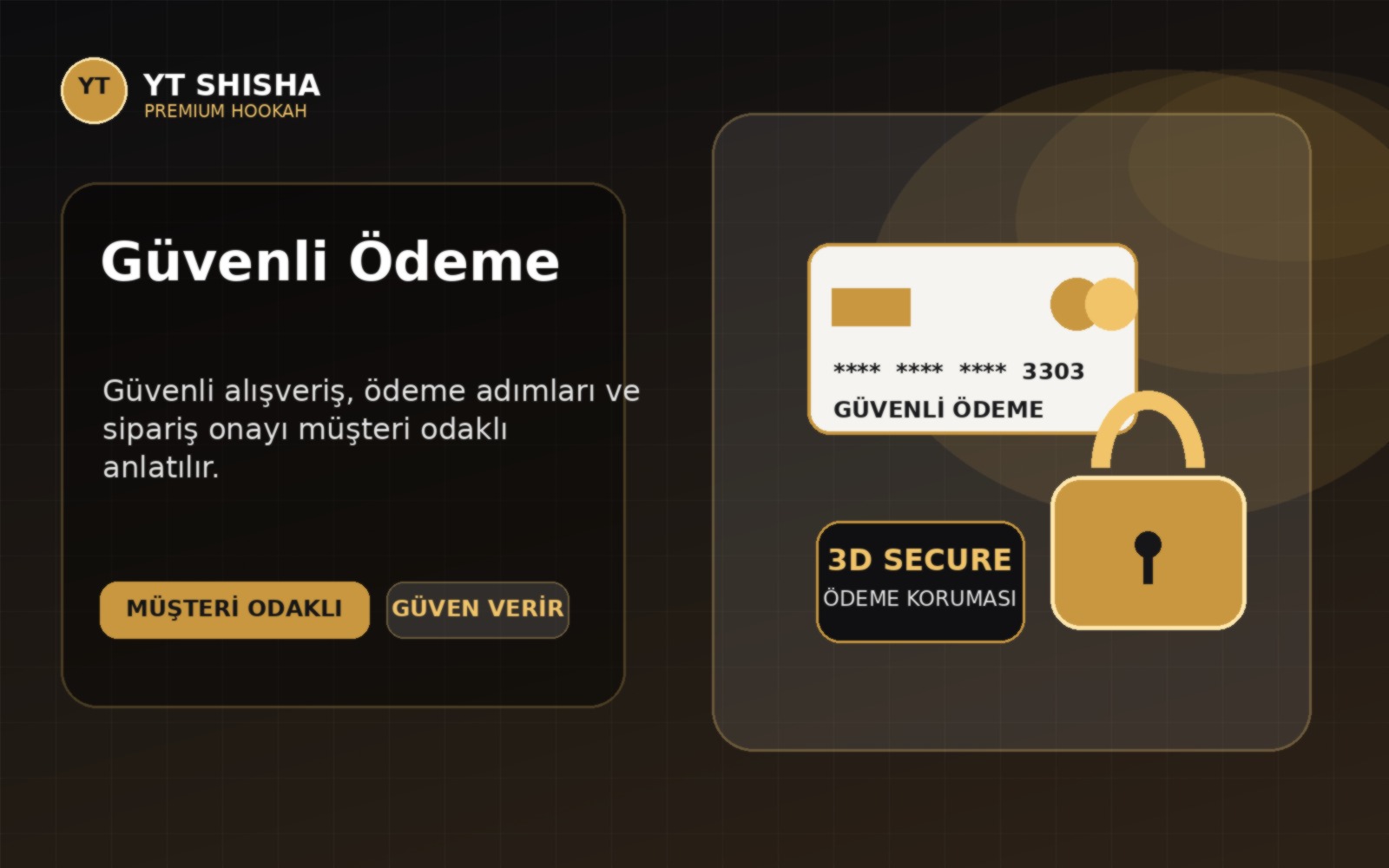 YT Shisha güvenli ödeme ve alışveriş