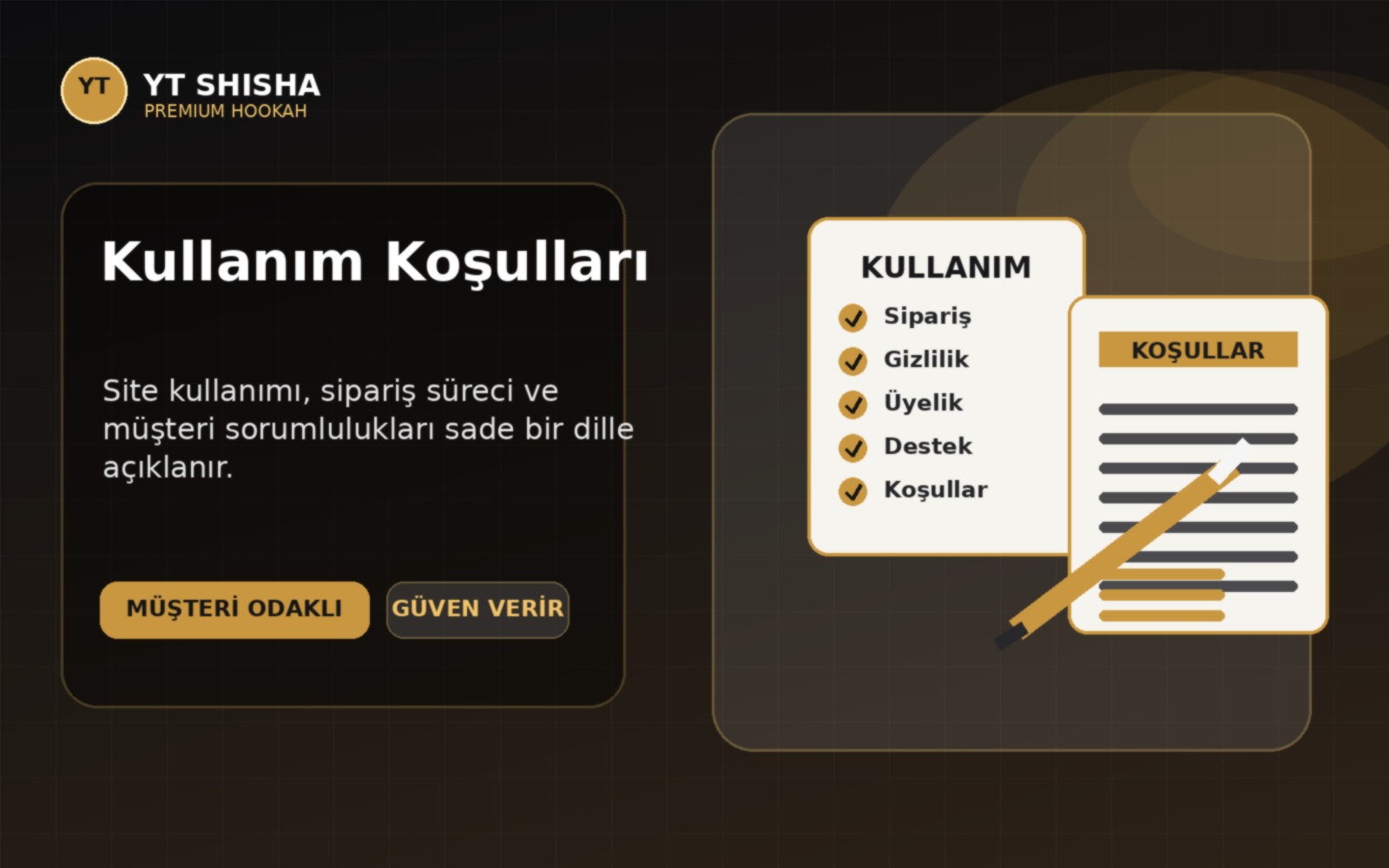 YT Shisha kullanım koşulları